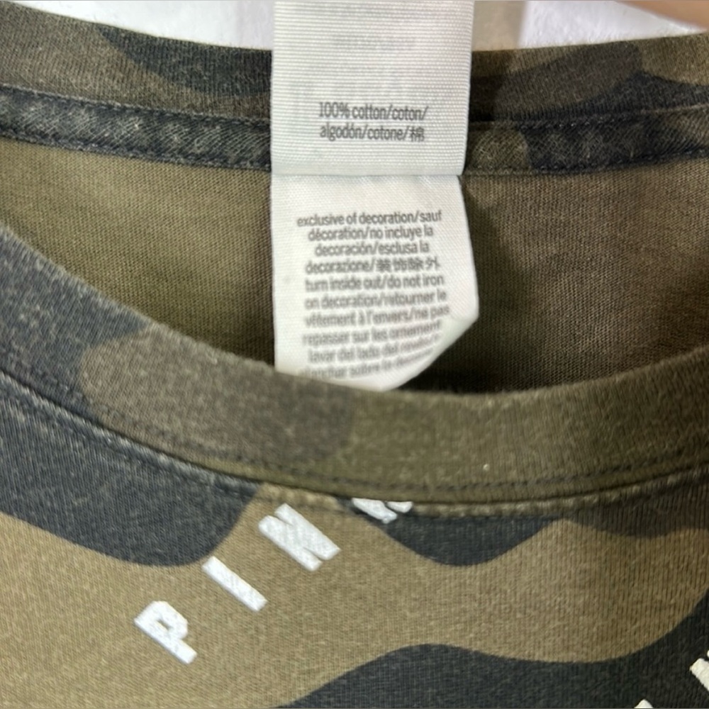PINK Victoria’s Secret Camo Long Sleeve Tee – Size Medium - Picture 5 of 7